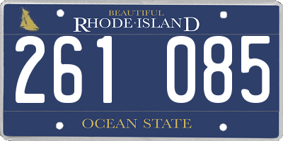 RI license plate 261085