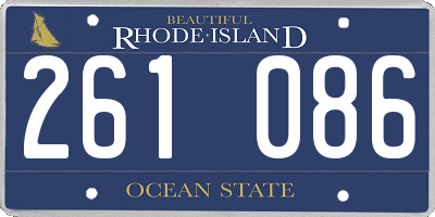 RI license plate 261086