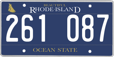 RI license plate 261087