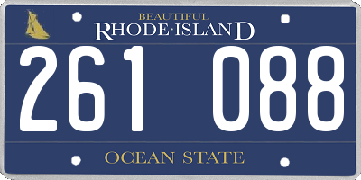 RI license plate 261088