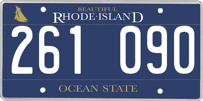 RI license plate 261090