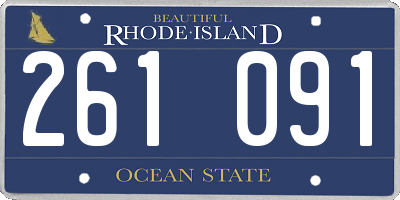 RI license plate 261091