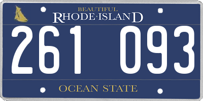 RI license plate 261093
