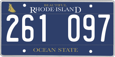 RI license plate 261097
