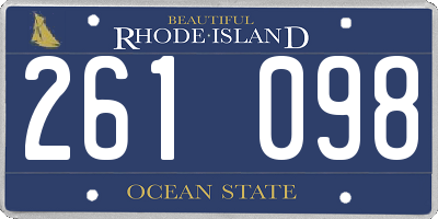 RI license plate 261098