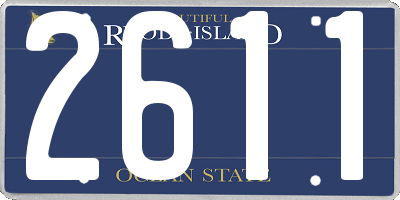 RI license plate 2611