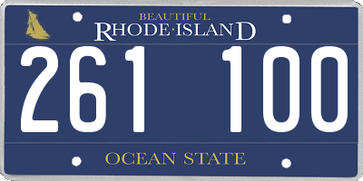 RI license plate 261100