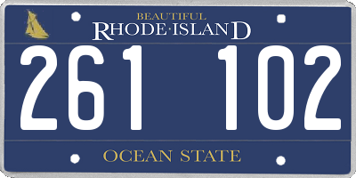 RI license plate 261102