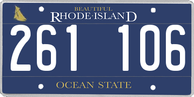 RI license plate 261106