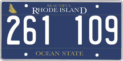RI license plate 261109