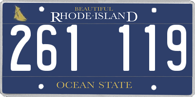 RI license plate 261119