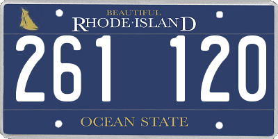 RI license plate 261120