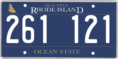 RI license plate 261121