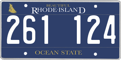 RI license plate 261124
