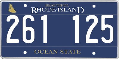 RI license plate 261125
