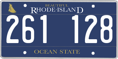 RI license plate 261128