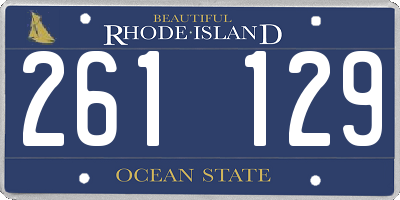 RI license plate 261129