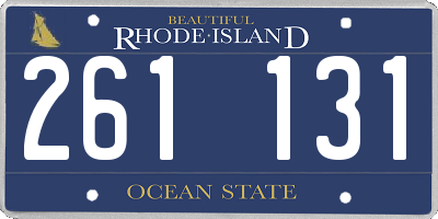 RI license plate 261131
