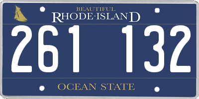 RI license plate 261132