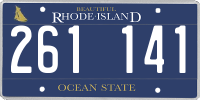 RI license plate 261141