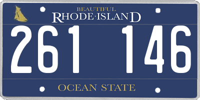 RI license plate 261146