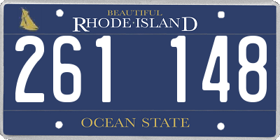 RI license plate 261148