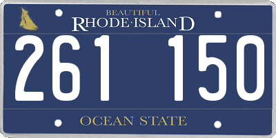RI license plate 261150