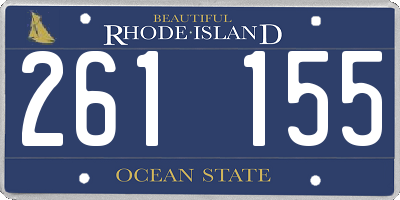 RI license plate 261155