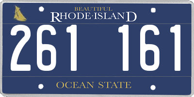 RI license plate 261161