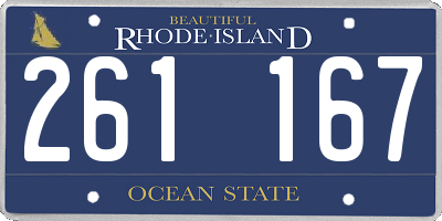RI license plate 261167