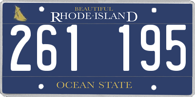 RI license plate 261195