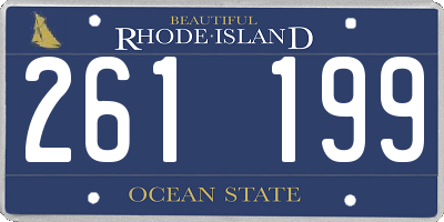 RI license plate 261199