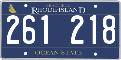 RI license plate 261218