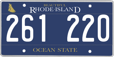 RI license plate 261220