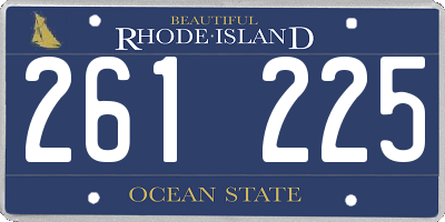 RI license plate 261225