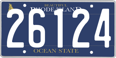 RI license plate 26124