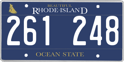 RI license plate 261248