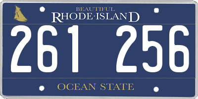 RI license plate 261256