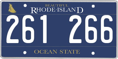 RI license plate 261266