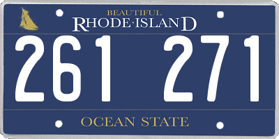 RI license plate 261271