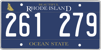 RI license plate 261279