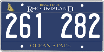 RI license plate 261282