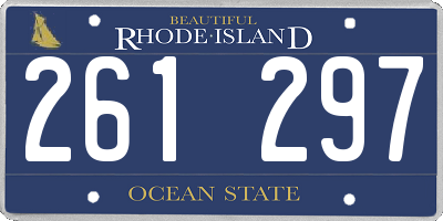 RI license plate 261297