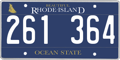 RI license plate 261364