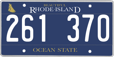 RI license plate 261370