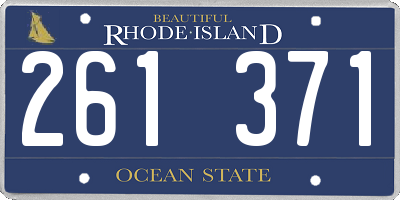RI license plate 261371