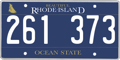 RI license plate 261373