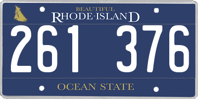 RI license plate 261376