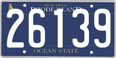 RI license plate 26139