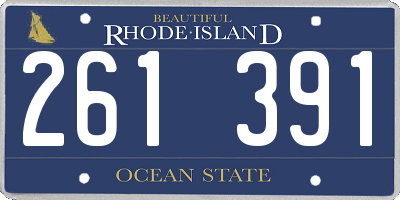 RI license plate 261391